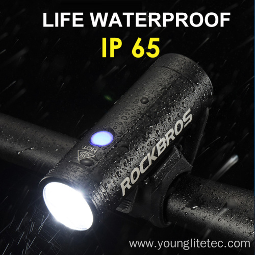 IP65 Aluminum USB Rechargeable LED Bicycle Light Flashlight